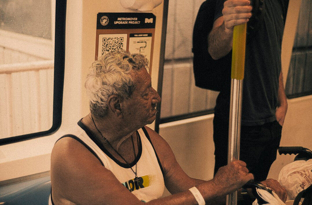 elderly man exercising