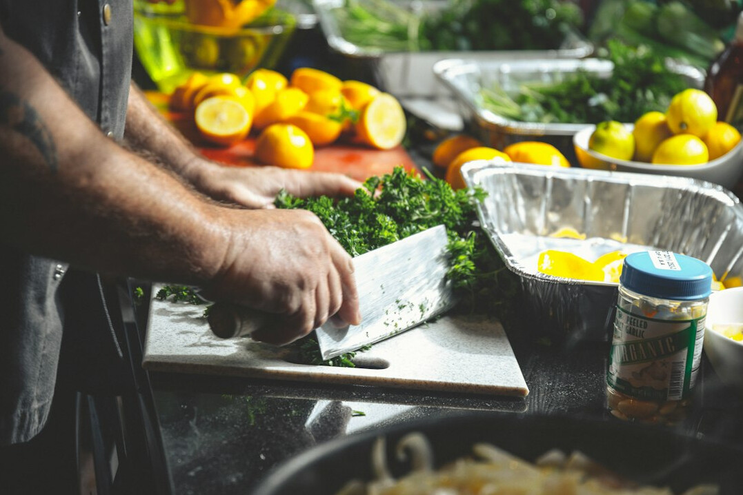 person preparing healthy meal